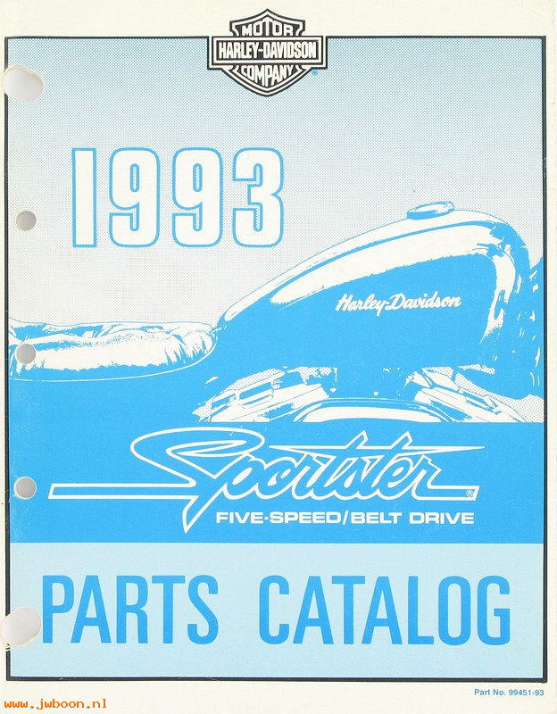   99451-93 (99451-93): Sportster, XL 5-speed / belt drive parts catalog 1993 - NOS