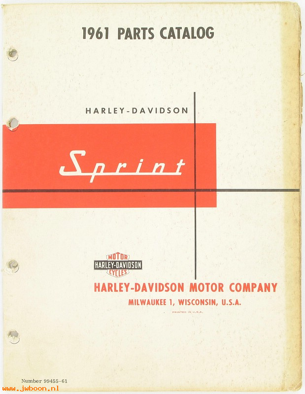   99455-61used (99455-61): Sprint parts catalog 1961