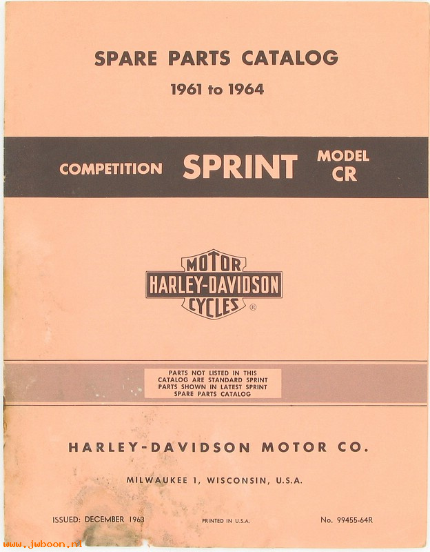   99455-64Rused (99455-64R): Sprint CR parts catalog '61-'64