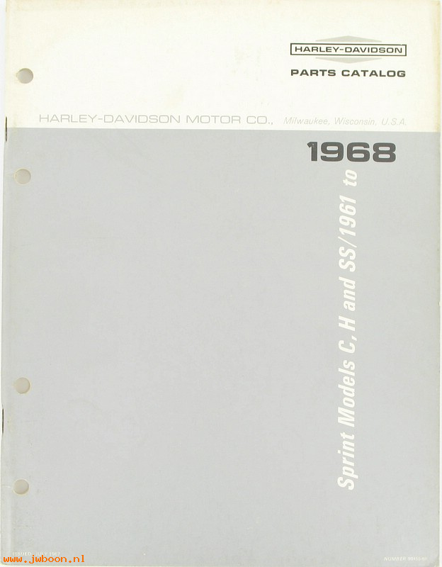   99455-68 (99455-68): Sprint C, H, SS parts catalog '61-'68 - NOS