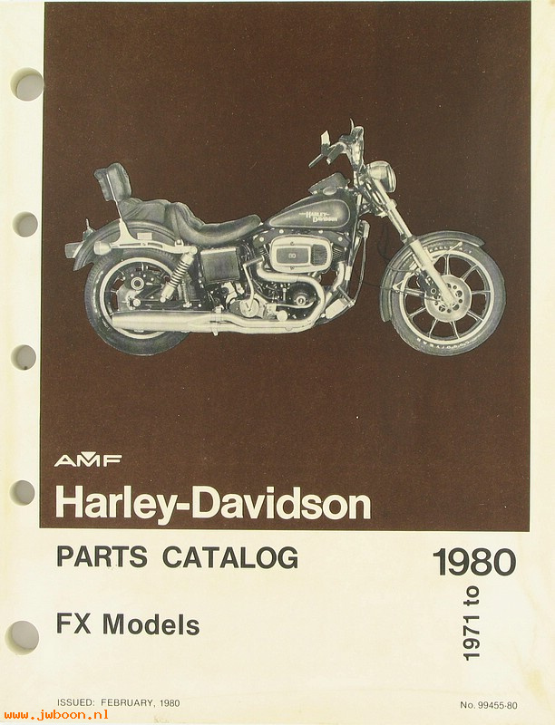   99455-80 (99455-80): FX parts catalog '71-'80 - NOS