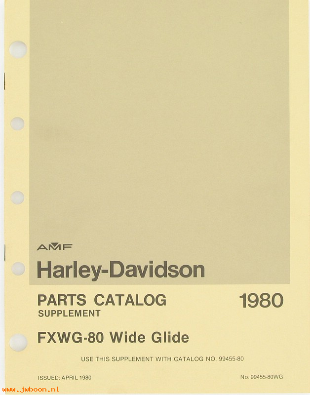   99455-80WG (99455-80WG): FXWG-80 Wide Glide parts catalog supplement 1980 - NOS