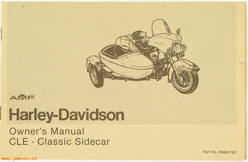   99460-79C (99460-79C): 1979 Riders handbook / Owner's manual, CLE Sidecar - NOS