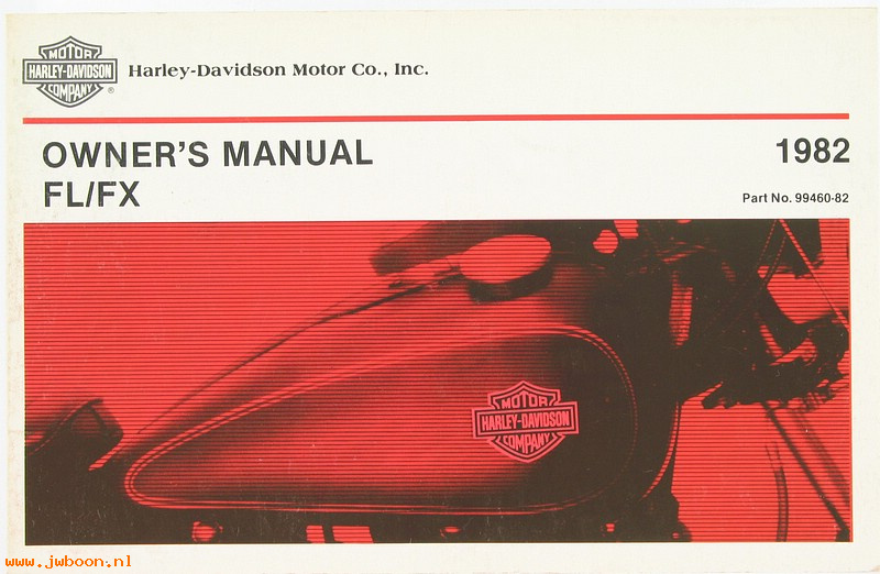   99460-82 (99460-82): 1982 Riders handbook / Owner's manual, FL, FX - NOS
