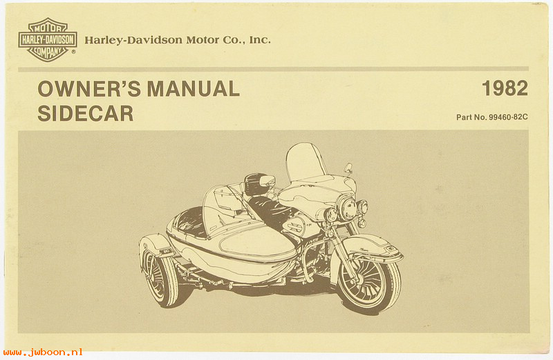   99460-82C (99460-82C): 1982 Riders handbook / Owner's manual, Sidecar - NOS