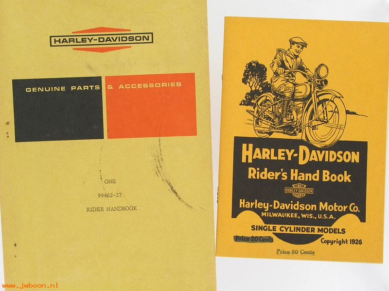   99462-27 (99462-27 / 13862-27): Riders handbook, Singles '26-'28 - NOS