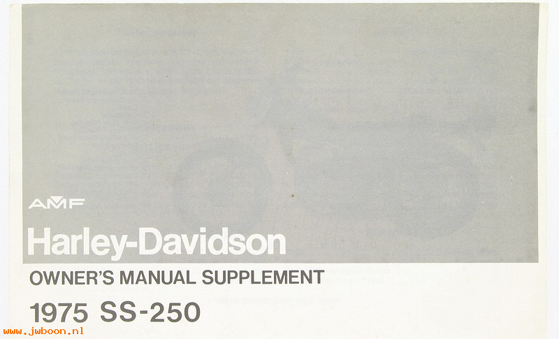   99465-735 (99465-735): 1975 SS-250 Riders handbook / Owner's manual supplement - NOS