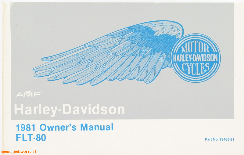   99465-81 (99465-81): 1981 Riders handbook / Owner's manual, FLT-80 - NOS