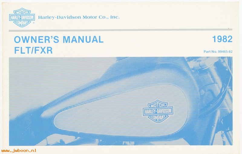   99465-82 (99465-82): 1982 Riders handbook / Owner's manual, FLT, FXR - NOS