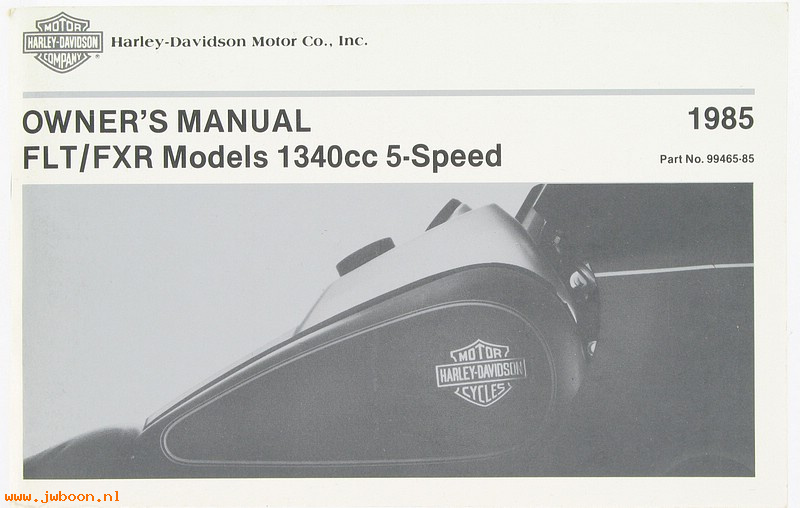   99465-85 (99465-85): 1985 Riders handbook / Owner's manual, FLT, FXR - NOS