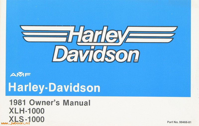   99466-81 (99466-81): 1981 Riders handbook / Owner's manual, Sportster - NOS