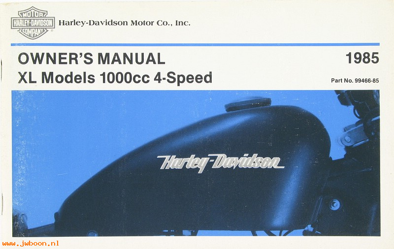   99466-85 (99466-85): 1985 Riders handbook / Owner's manual, Sportster - NOS