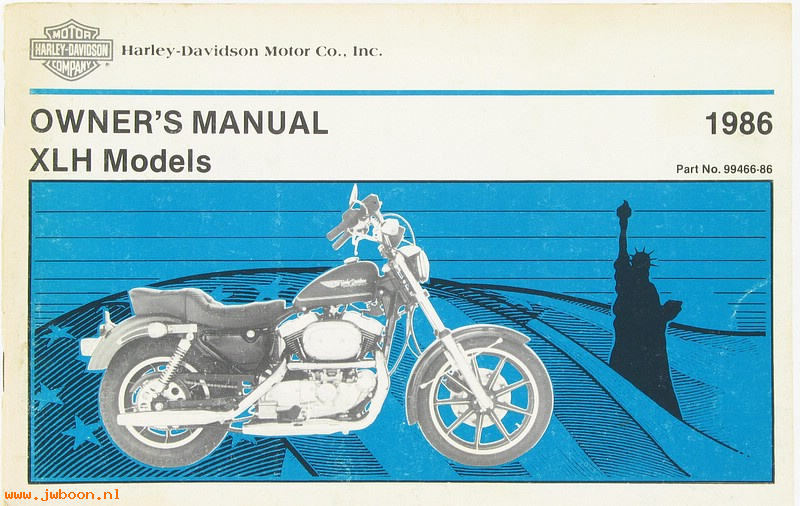   99466-86 (99466-86): 1986 Riders handbook / Owner's manual, Sportster - NOS