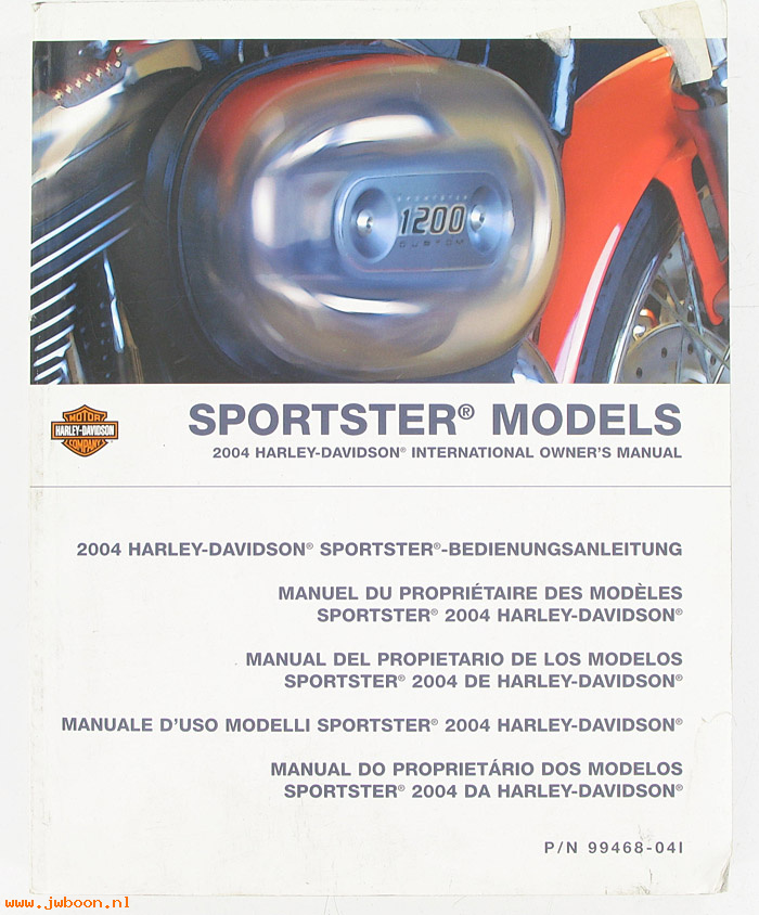   99468-04I (99468-04I): Sportster international owner's manual 2004, 6 languages - NOS
