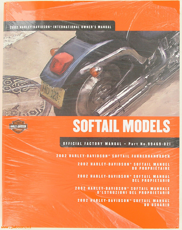   99469-02I (99469-02I): Softail international owner's manual 2002, 6 lan - NOS