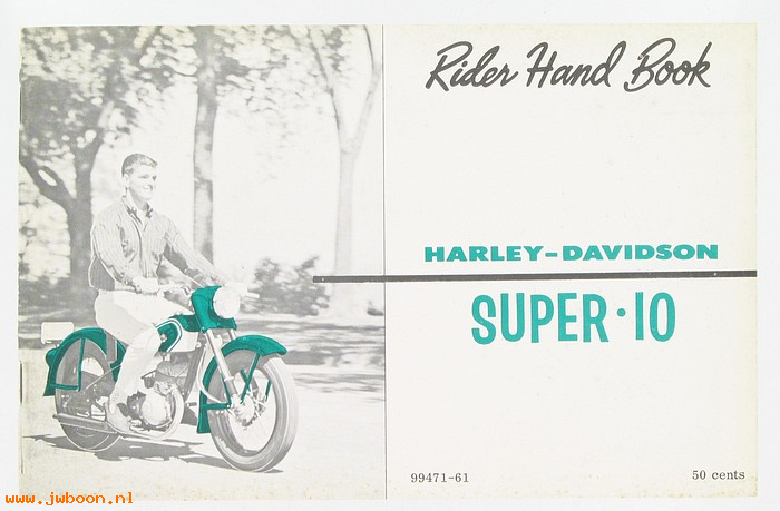   99471-61 (99471-61): 1961 Riders handbook / Owner's manual - Super-10 - NOS