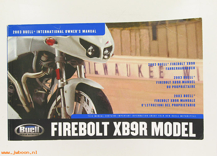   99475-03YI (99475-03YI): Firebolt international owner's manual 2003 - NOS
