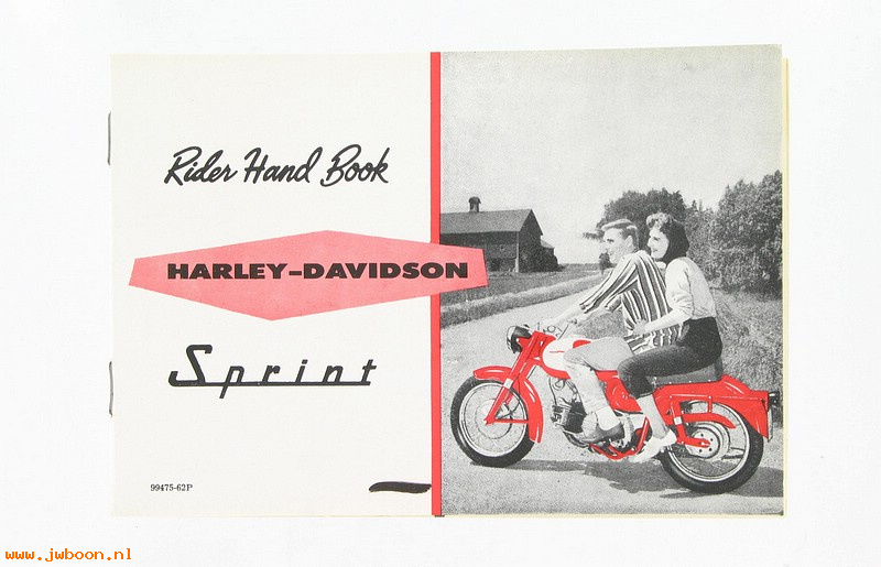   99475-62 (99475-62): 1962 Riders handbook / Owner's manual - Sprint - NOS