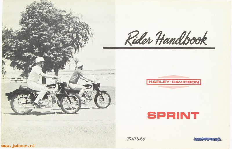   99475-66 (99475-66): 1966 Riders handbook / Owner's manual - Sprint - NOS
