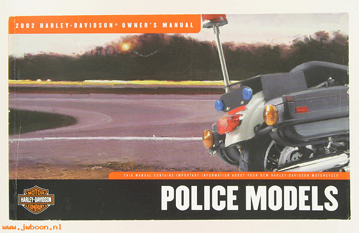   99478-02 (99478-02): Police models owner's manual 2002 - NOS