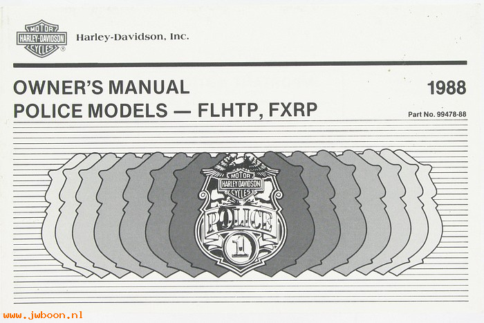   99478-88 (99478-88): Police owner's manual 1988 - NOS