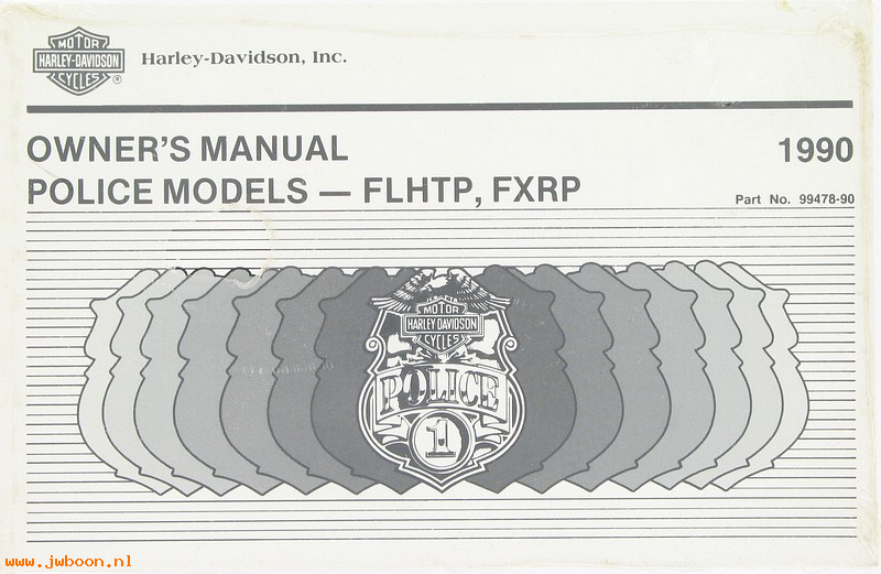   99478-90 (99478-90): Police owner's manual 1990 - NOS