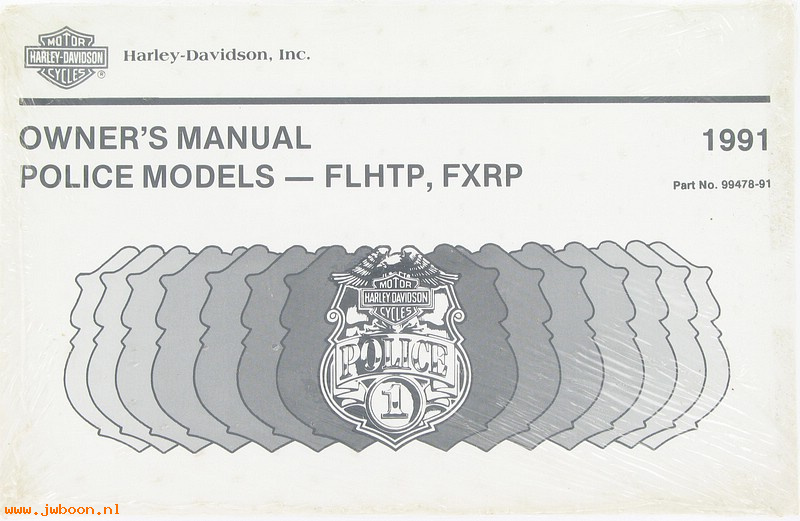   99478-91 (99478-91): Police owner's manual 1991 - NOS