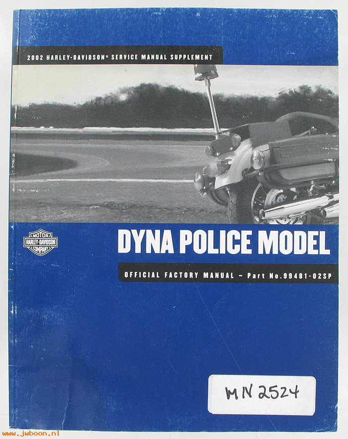  99481-02SP (99481-02SP): Dyna police model service manual supplement 2002 - NOS