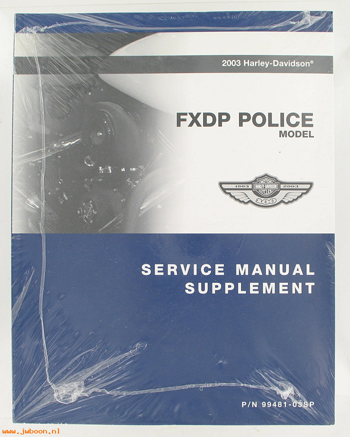   99481-03SP (99481-03SP): FXDP Police model service manual supplement 2003 - NOS