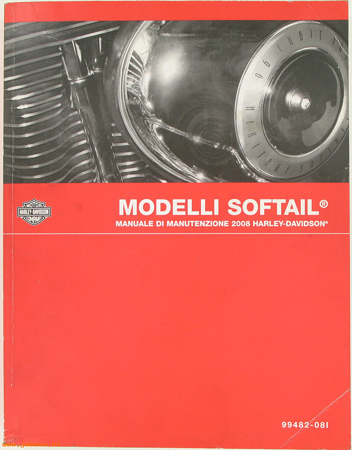   99482-08Iused (99482-08I): Softail service manual 2008, italian
