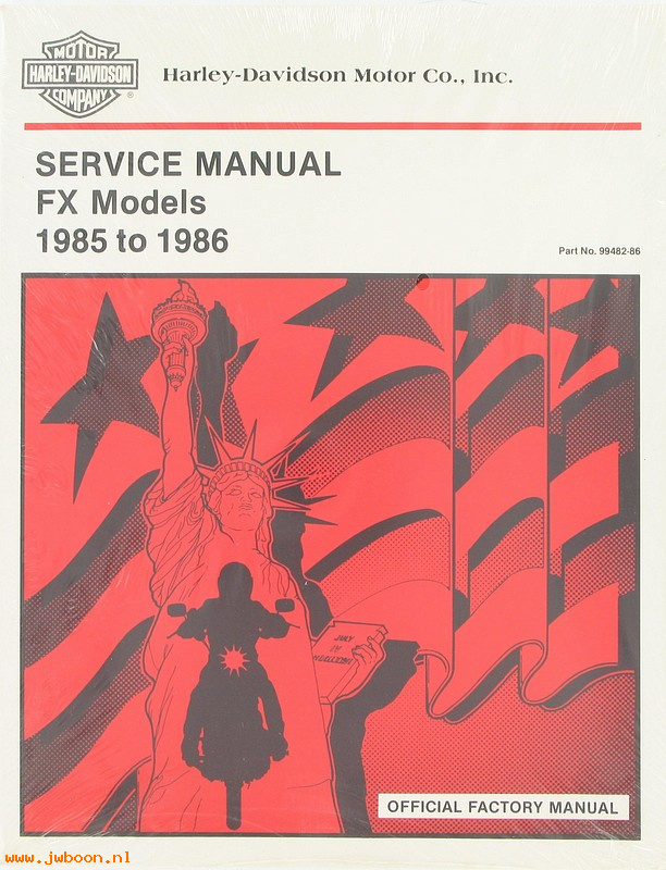   99482-86 (99482-86): FX service manual  '85-'86 - NOS