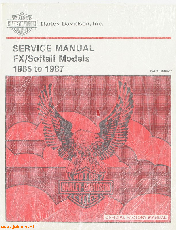  99482-87 (99482-87): FX service manual  '85-'87 - NOS