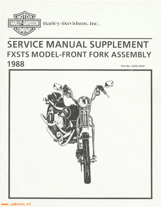   99482-88SP (99482-88SP): FXSTS, Springer service manual supplement 1988 - NOS