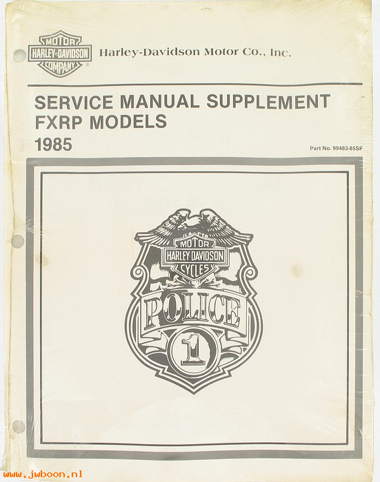   99483-85SP (99483-85SP): FXRP police service manual supplement 1985 - NOS