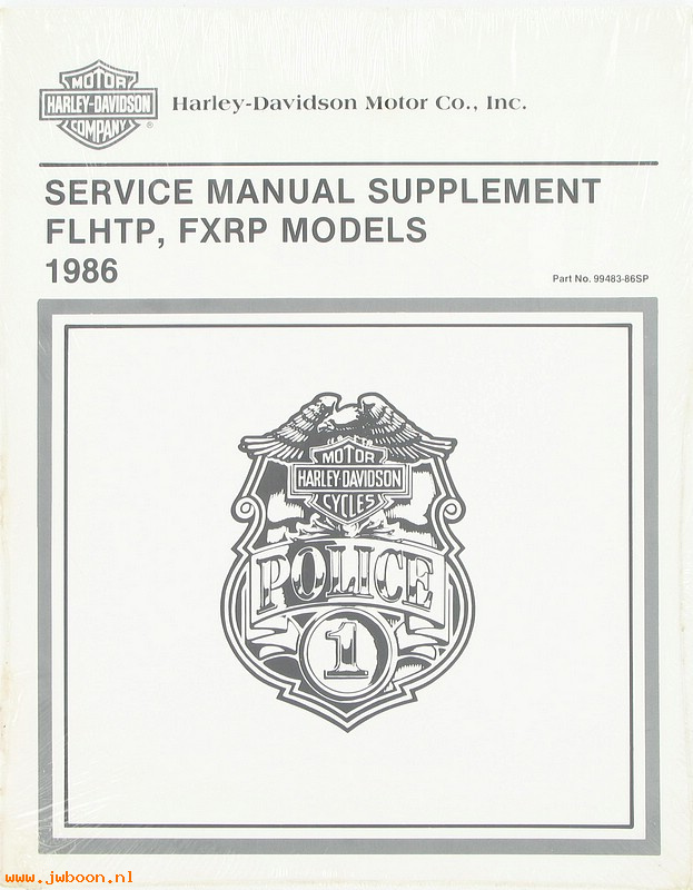   99483-86SP (99483-86SP): FXRP, FLHTP police service manual supplement 1986 - NOS