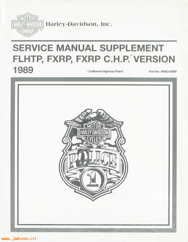   99483-89SP (99483-89SP): FXRP, FLHTP police service manual supplement 1989 - NOS