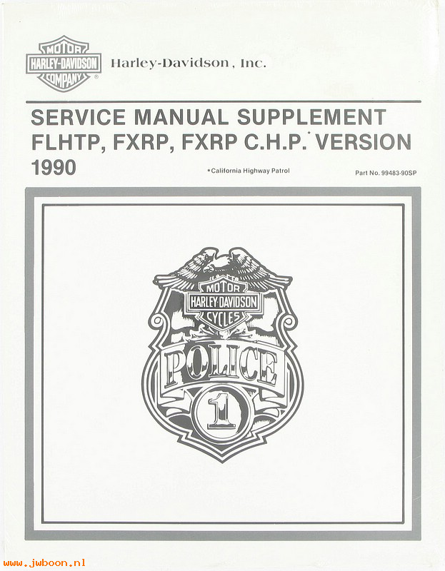   99483-90SP (99483-90SP): FXRP, FLHTP police service manual supplement 1990 - NOS
