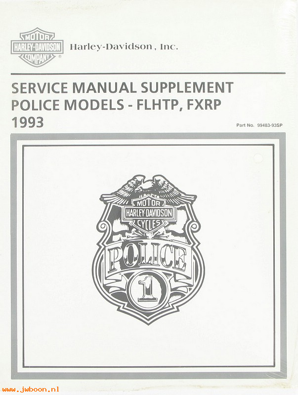   99483-93SP (99483-93SP): FXRP, FLHTP, police service manual supplement 1993 - NOS