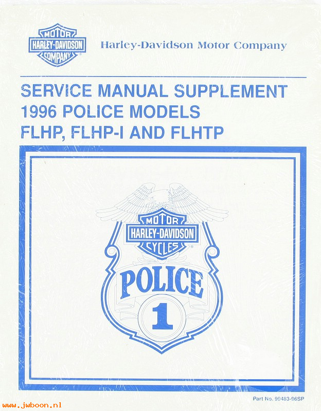   99483-96SP (99483-96SP): FLHP, FLHTP police service manual supplement 1996 - NOS
