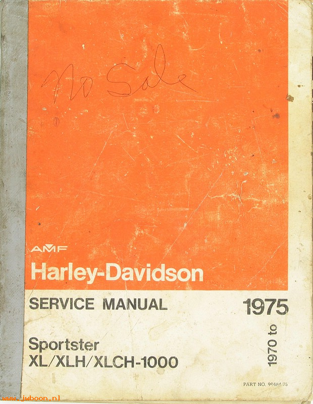   99484-75used (99484-75): Sportster service manual '70-'75