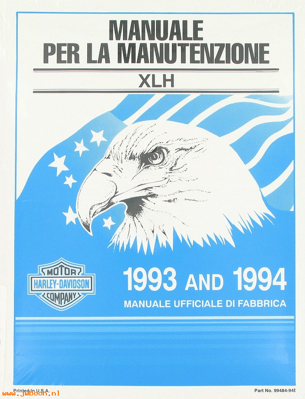   99484-94I (99484-94I): Sportster service manual '93-'94, italian - NOS