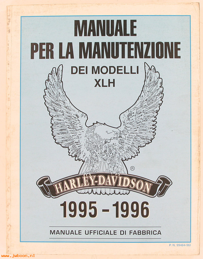   99484-96I (99484-96I): Sportster service manual '95-'96, italian - NOS