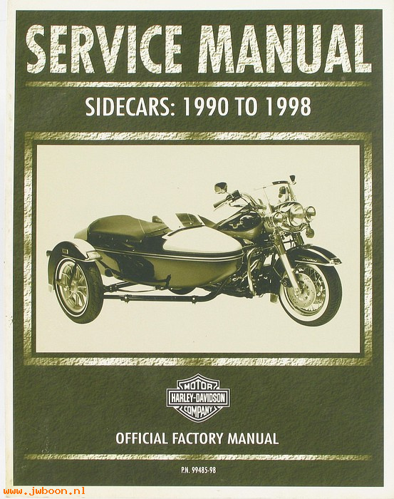   99485-98 (99485-98): Sidecar service manual '90-'98 - NOS