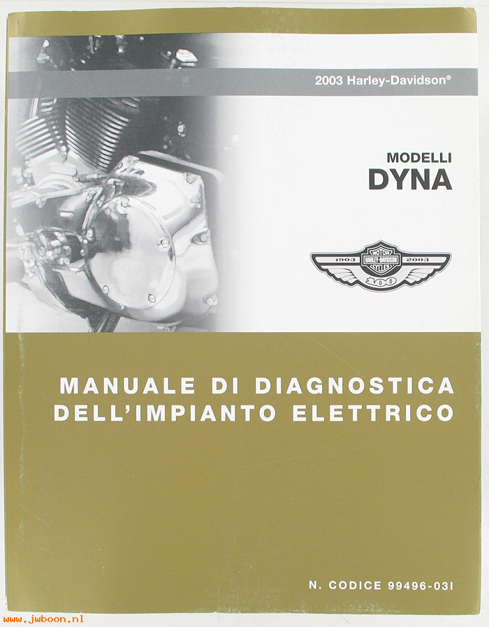   99496-03I (99496-03I): Dyna electrical diagnostic service manual 2003, italian - NOS