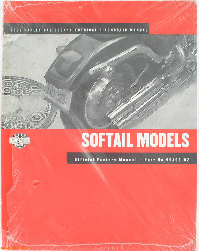   99498-02 (99498-02): Softail electrical diagnostic service manual 2002 - NOS