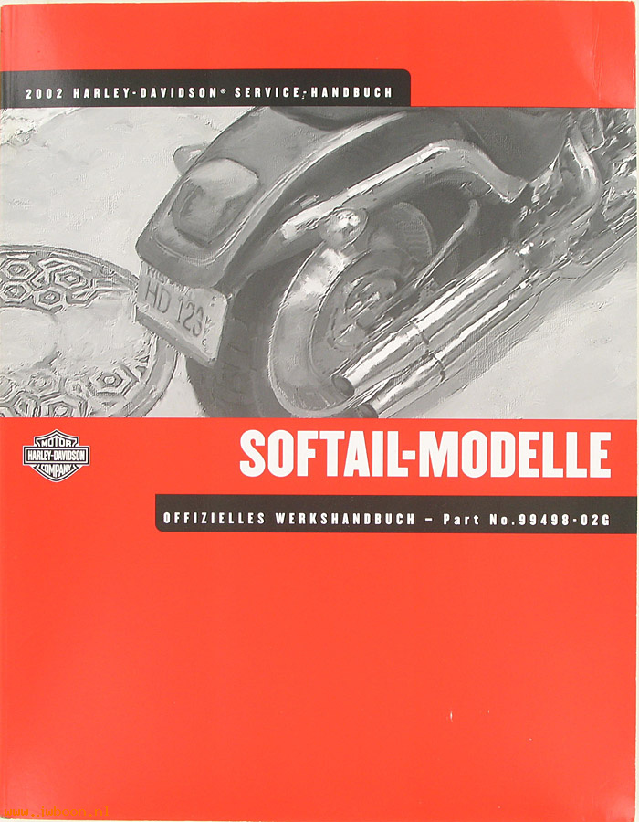   99498-02G (99498-02G): Softail electrical diagnostic service manual 2002, german - NOS