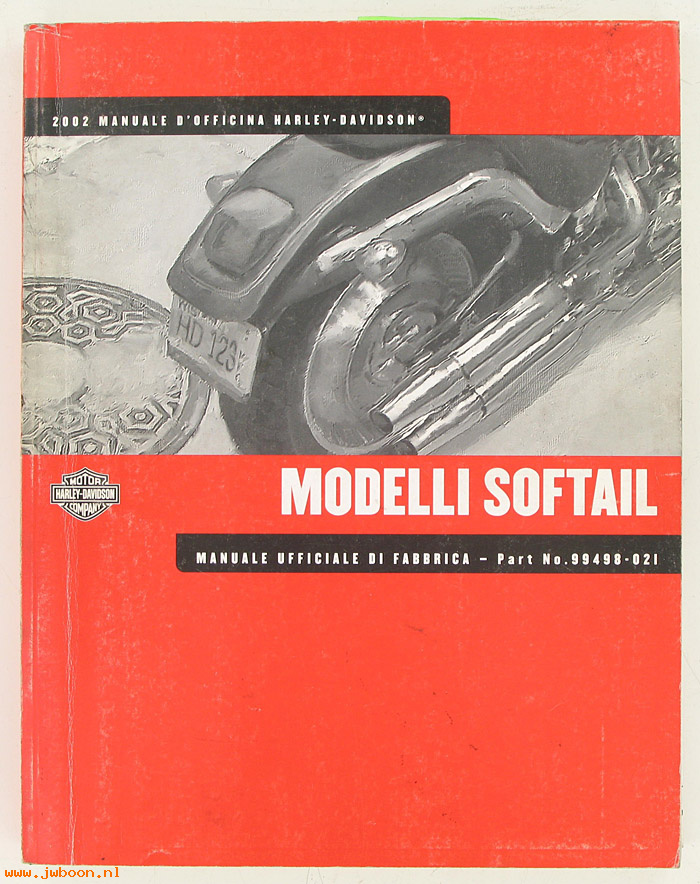  99498-02I (99498-02I): Softail electrical diagnostic service manual 2002, italian - NOS