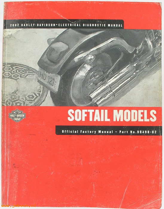   99498-02used (99498-02): Softail electrical diagnostic service manual 2002