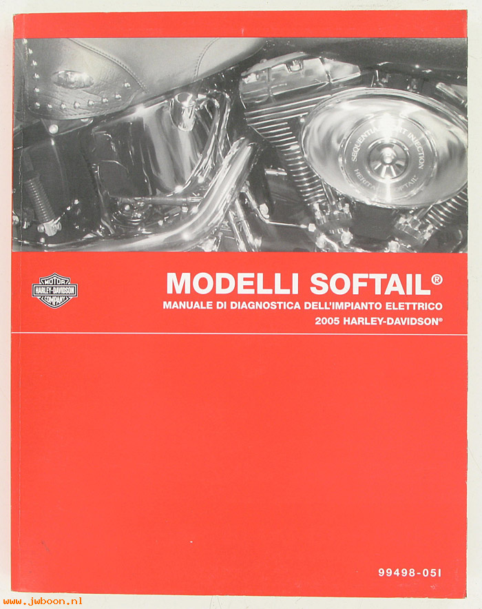  99498-05I (99498-05I): Softail electrical diagnostic service manual 2005, italian - NOS