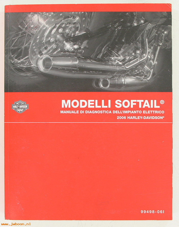   99498-06I (99498-06I): Softail electrical diagnostic service manual 2006, italian - NOS